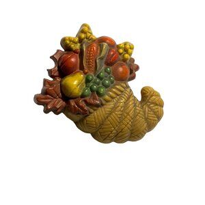 Hallmark Lapel Pin Thanksgiving Harvest Cornucopia Holiday Vintage